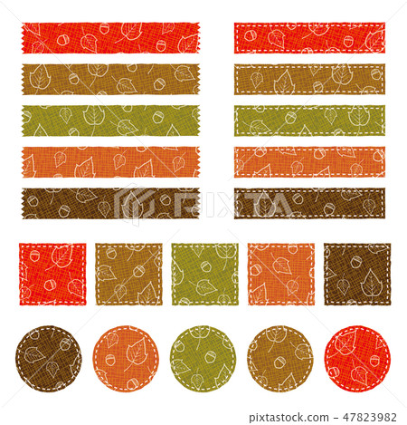 秋葉樣式樣式樣式集合材料 47823982