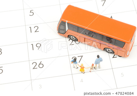 Calendar and bus Calendar and bus 47824084