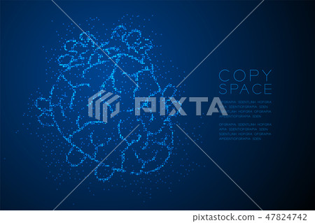 Heart shape Abstract Geometric Bokeh light circle 47824742