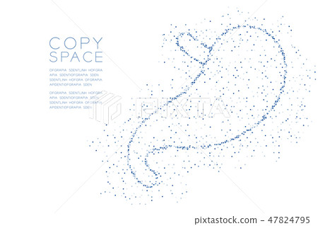 Stomach shape Abstract Geometric Circle dot pixel 47824795