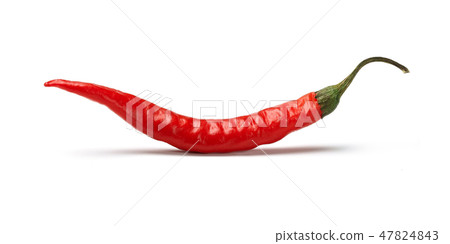 Fresh red pepper on white background Fresh red pepper on white background 47824843