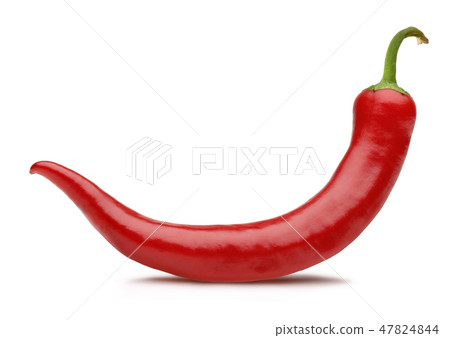 Fresh red pepper on white background Fresh red pepper on white background 47824844