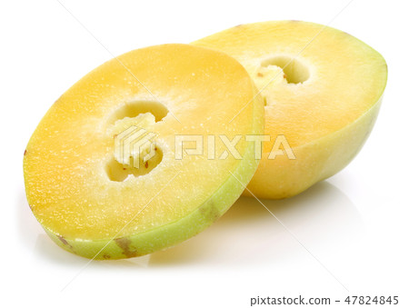 Pepino melon fruits isolated on white Pepino melon fruits isolated on white 47824845