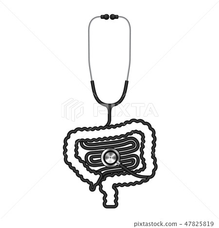 Intestine shape made from Stethoscope cable black Intestine shape made from Stethoscope cable black 47825819