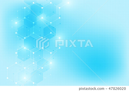 Abstract hexagons pattern for medical or scientific and technological modern design. Abstract 47826020