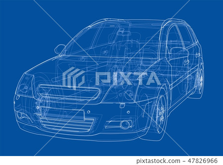 Concept car. Vector rendering of 3d 47826966