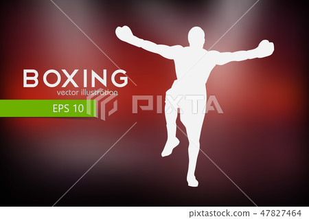 Boxer silhouette. Winner Boxer silhouette. Winner 47827464