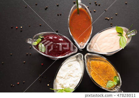 home made cooking sauce gravy boats composition home made cooking sauce gravy boats composition 47828011