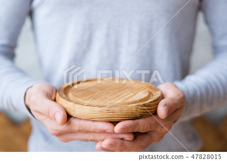 nature protection man hand wooden mockup nature protection man hand wooden mockup 47828015