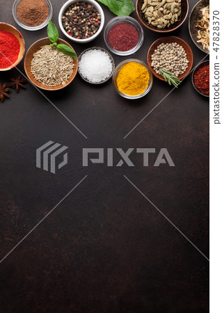 Set of various spices and herbs Set of various spices and herbs 47828370