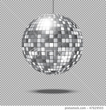 Mirror glitter disco ball vector illustration 47829503