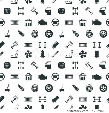 Car spare parts vector seamless pattern Car spare parts vector seamless pattern 47829619