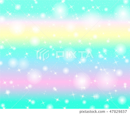 Unicorn rainbow backdrop. Bright hologram mermaid 47829837