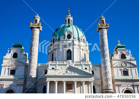 Saint Charles Church in Vienna built on 1737 Saint Charles Church in Vienna built on 1737 47830356