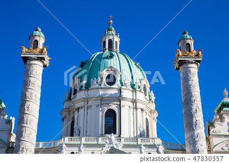 Saint Charles Church in Vienna built on 1737 47830357