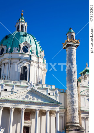 Saint Charles Church in Vienna built on 1737 Saint Charles Church in Vienna built on 1737 47830362