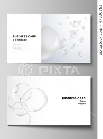 The minimalistic editable vector layout of two creative business cards design templates. Spa and The minimalistic editable vector layout of two creative business cards design templates. Spa and 47830763
