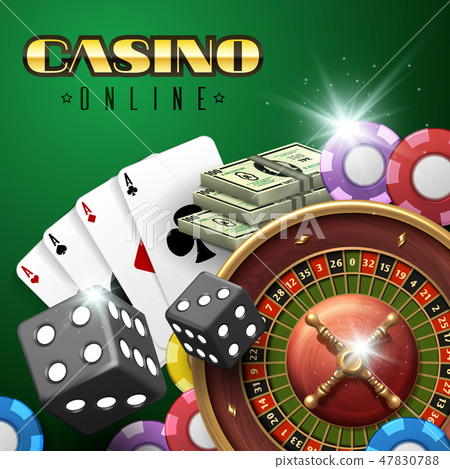 Online Casino Gambling Vector Background With Stock Illustration 47830788 Pixta