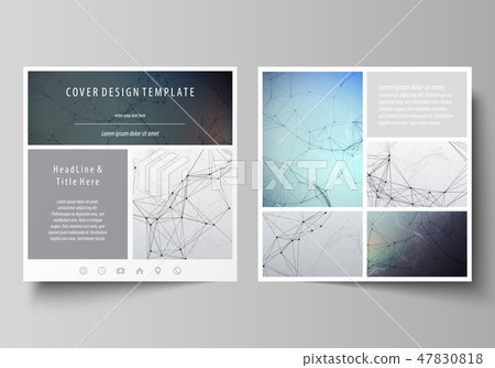 Business templates for square design brochure, magazine, flyer, booklet. Leaflet cover, vector 47830818