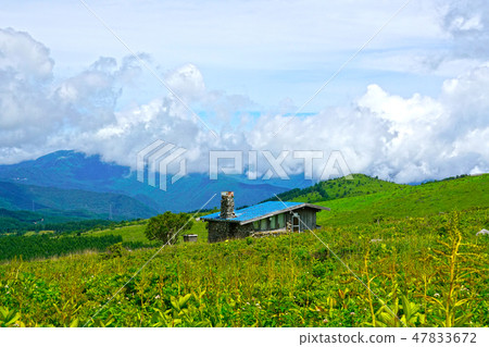 Kirigamine, landscape with a shoulder hut Kirigamine, landscape with a shoulder hut 47833672