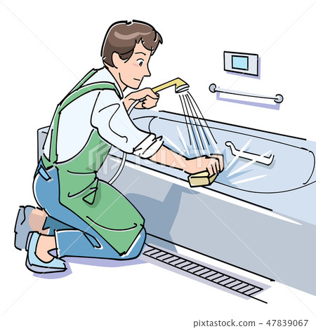 Cleaning the bath 47839067