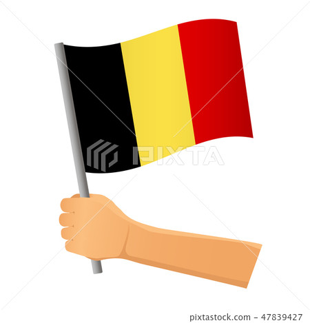 Belgium flag in hand - Stock Illustration [47839427] - PIXTA