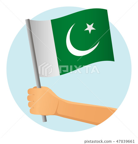 Pakistan flag in hand 47839661