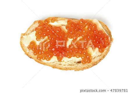Sandwich with red caviar Sandwich with red caviar 47839781