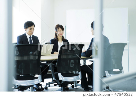 Business office meeting interview New employee intern PC computer businessman 47840532