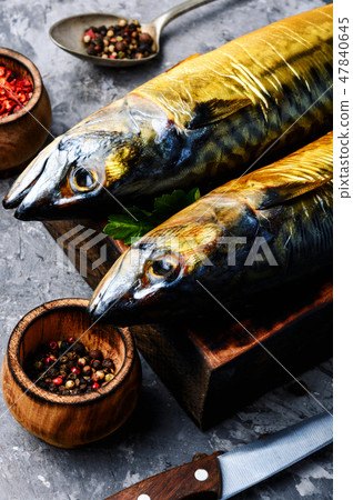 Smoked fish mackerel 47840645