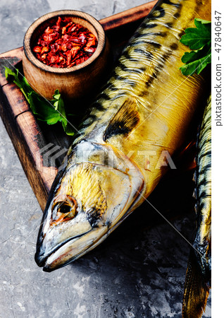 Smoked fish mackerel 47840647