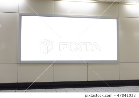 Large blank billboard on a street wall Large blank billboard on a street wall 47841038