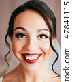 closeup portrait of beautiful bride 47841115