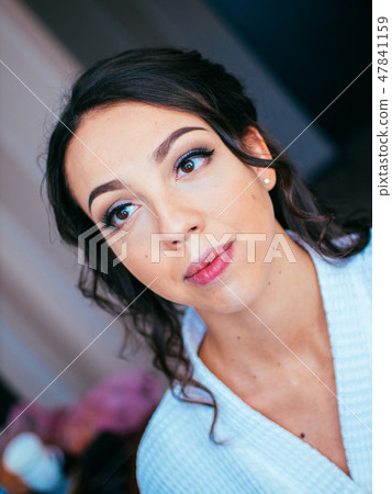 Portrait of pretty laughing bride Portrait of pretty laughing bride 47841159