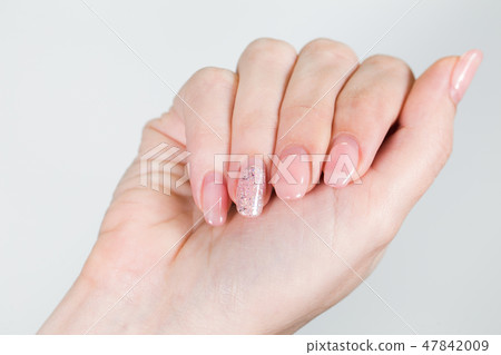 female white hands manicure need correction 47842009