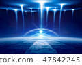 Abstract blue fantastic background 47842245