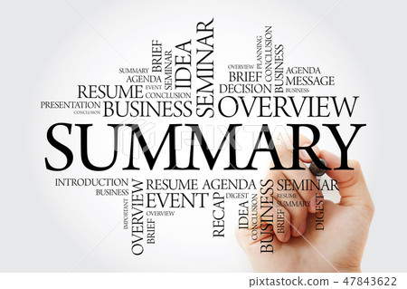 Summary word cloud with marker Summary word cloud with marker 47843622