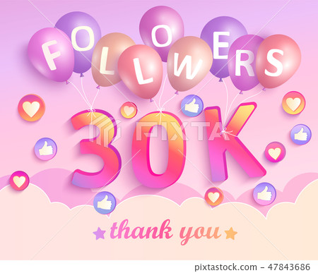 Thank you 30K followers banner. 47843686