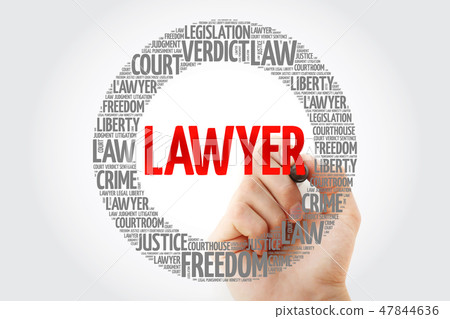 Lawyer word cloud with marker Lawyer word cloud with marker 47844636