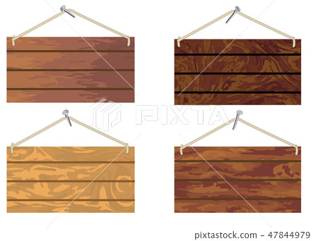 wooden sign message rope hanging 47844979
