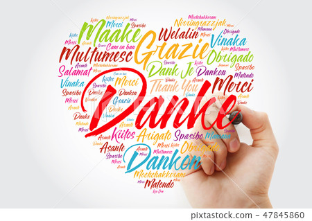 Danke (Thank You in German) Love Heart Danke (Thank You in German) Love Heart 47845860
