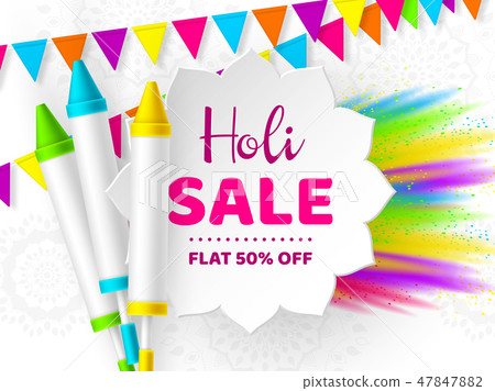 Holi sale promotional background. Holi sale promotional background. 47847882