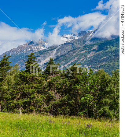 Summer Alps mountain, Switzerland 47849172