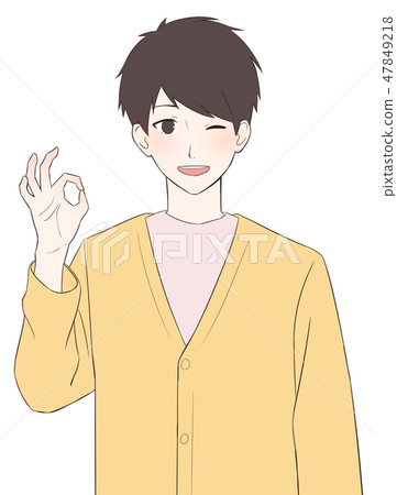 Male OK illustration Male OK illustration 47849218