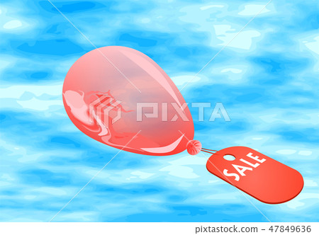 balloon with the label sale 47849636