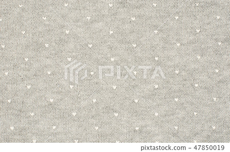 Gray jersey fabric with white stamped hearts Gray jersey fabric with white stamped hearts 47850019