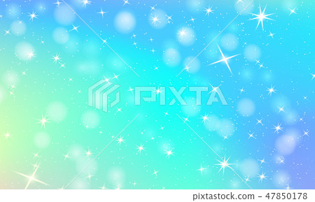 Unicorn rainbow background. Holographic sky.  47850178