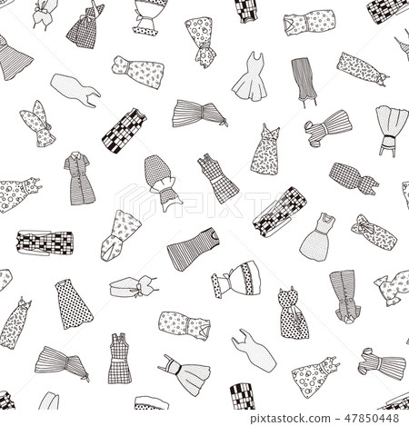 Illustration pattern of women's clothing, Illustration pattern of women's clothing, 47850448