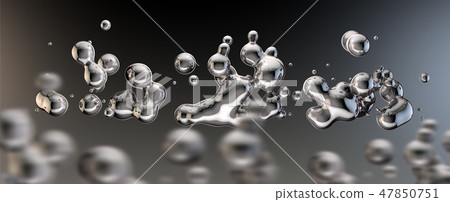 Abstract tin or silver liquid drops background. 47850751