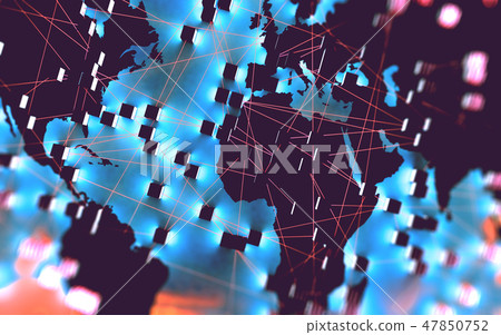 International network and internet connection 47850752